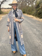 The Prairie paisley sweater duster