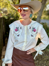 The Cross stitch collared blouse