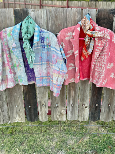 The Kantha crop jacket