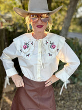 The Cross stitch collared blouse