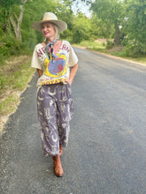 The washed western pants