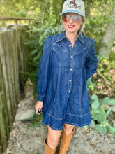The Flare denim dress