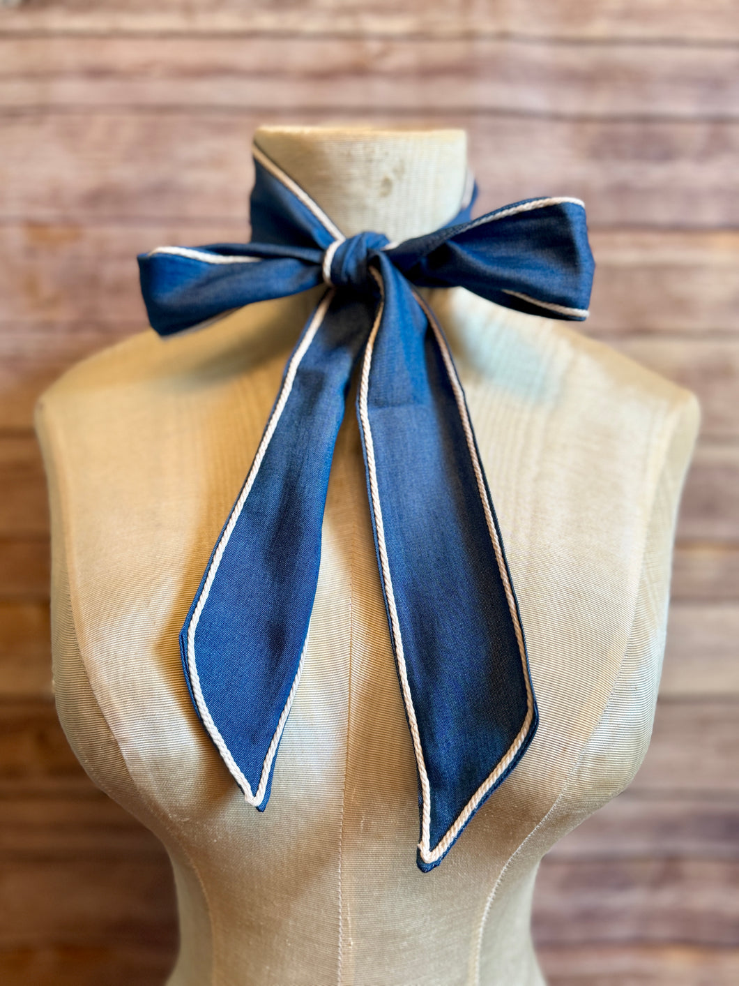 The Denim Trail knot twilly