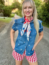 The Dixon denim pearl snap