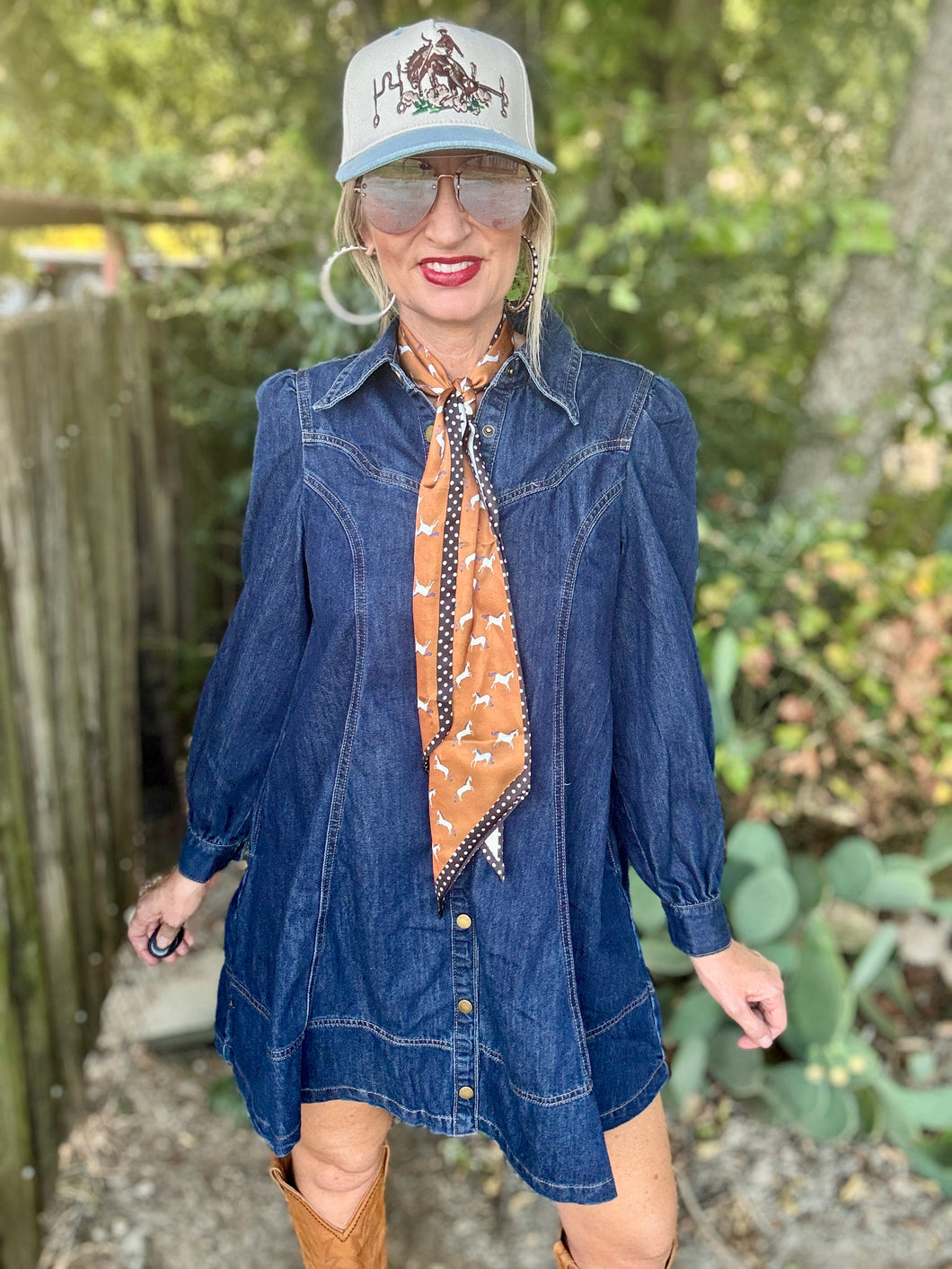 The Flare denim dress