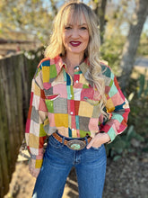 To the point patchwork shirt