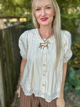 The Everly Eyelet blouse