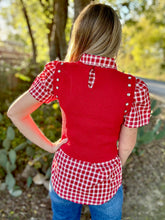 The Red rhinestone sweater vest