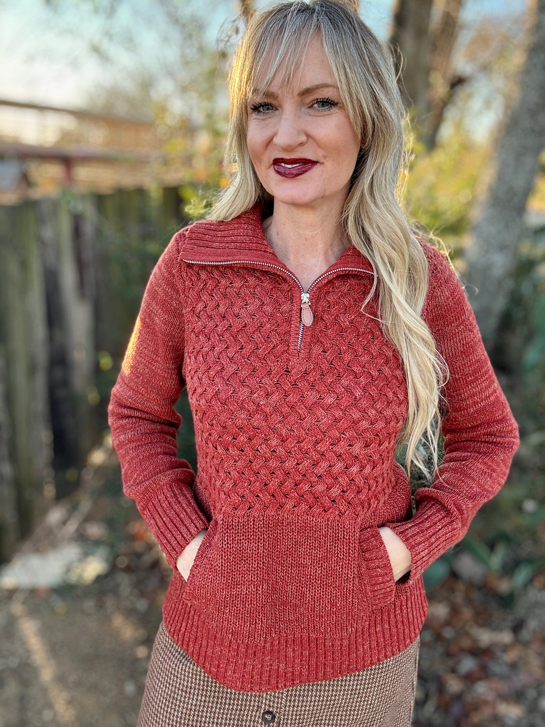 The Caliber cable knit pullover~2 colors