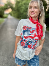 The Floral flag tee