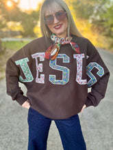 Jesus patchwork sweatshirt