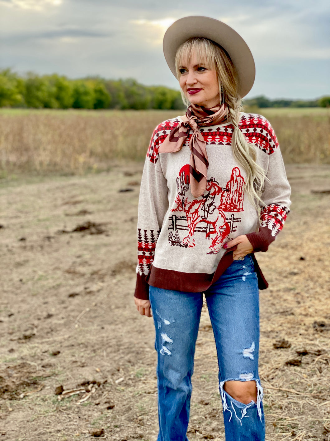 Cowgirl sweater best sale