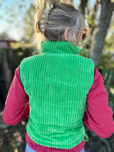Green cord vest
