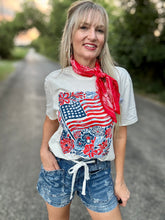 The Floral flag tee