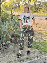 Back in the saddle Ringer crop top