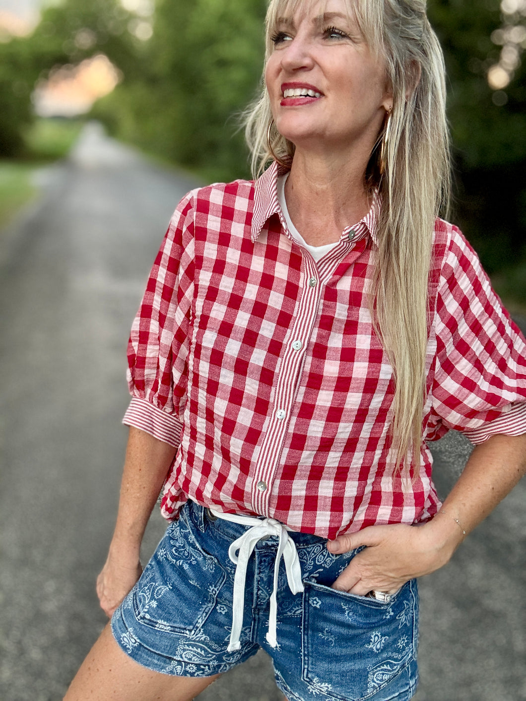 The Hanky Gingham button up