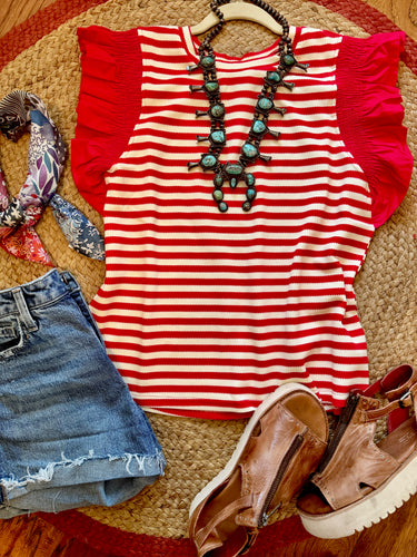 The Red ribbon blouse