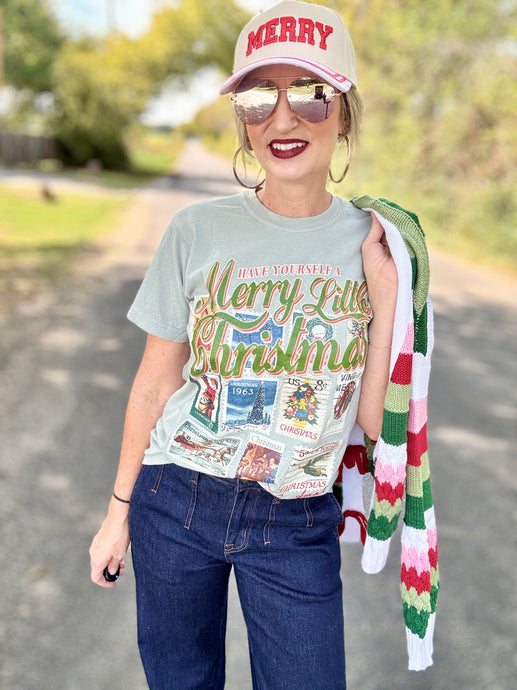 Merry Christmas stamps tee