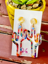 The Color cactus earrings