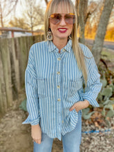 The sisters stripe button up