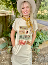 The vintage horse stamp dress