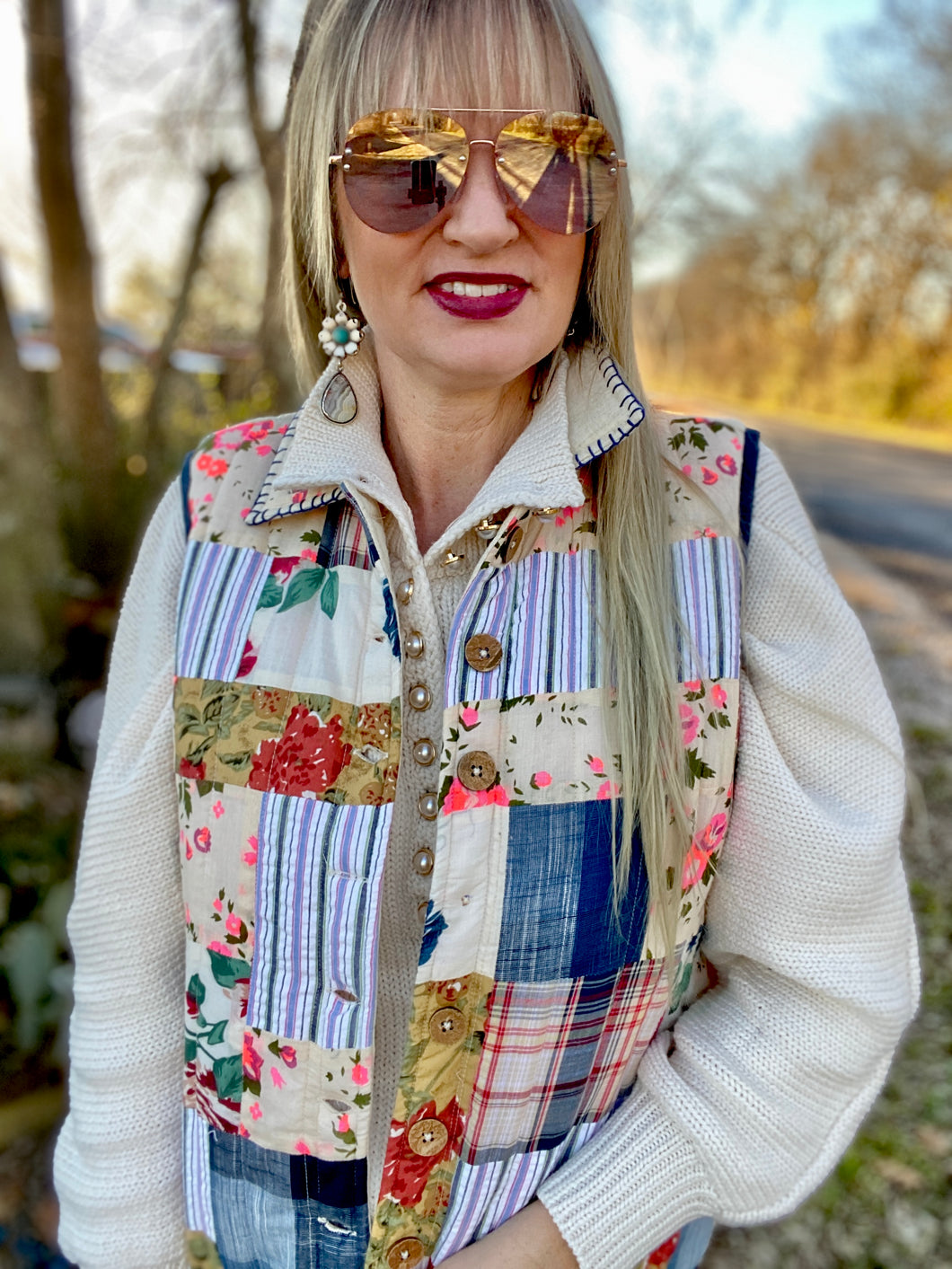 The Polly patchwork vest