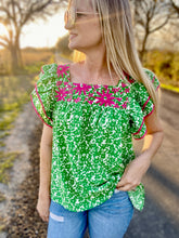 The Green garden blouse